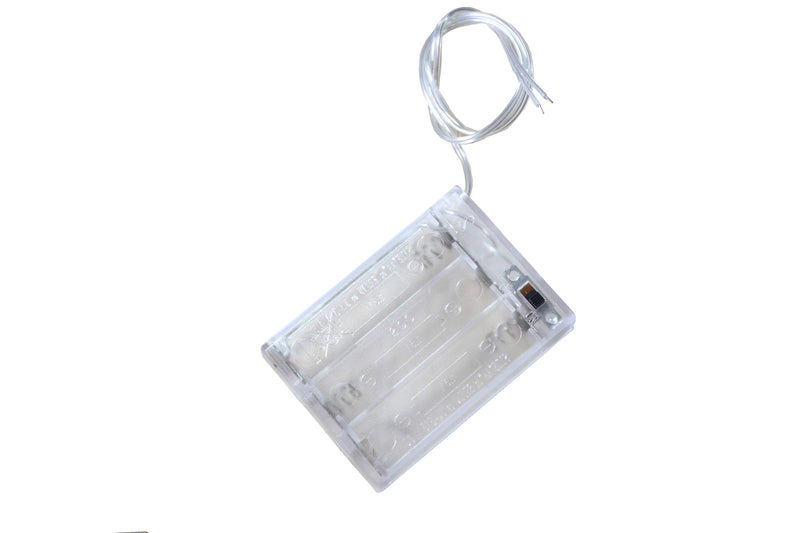 LAMPVPATH (Pack of 4) 3 AA Battery Holder with Switch, 4.5V Battery Holder with Switch, 3X 1.5V AA Battery Holder with Leads and Switch - Transparent - Image 2